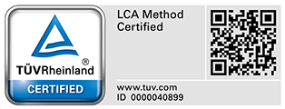 TÜV Rheinland certified – LCA Method (ID 0000040899) (logo)